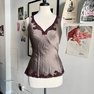 Y2k silk lace camisole